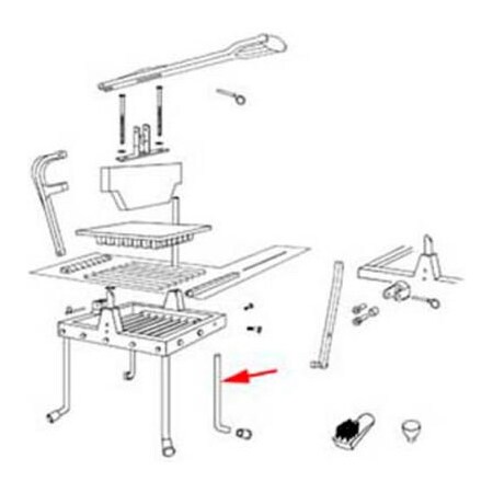 Allpoints 2151069 Leg, Lettuce King IvmNo 4400 For Redco Slicers 2151069